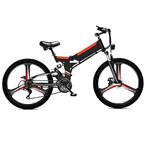 Vélos électriques : SPORTS WERTY VTT électrique pour Adulte 26 Pouces vélo Pliant Montagne Suspendu 48V 4800W 10Ah Lithium-ION Alimentation E-Bike 21 Speed ​​Gear et Trois Modes de Travail