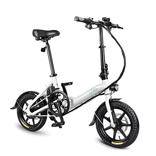 Vélos électriques : SRXH Velo Electrique Pliable Adulte Homme, vélo électrique, Scooter électrique 14 Pouces avec Phare à LED, Bicyclette électrique Pliable 7, 8 Ah avec Frein à Disque, jusqu'à 25 km / h