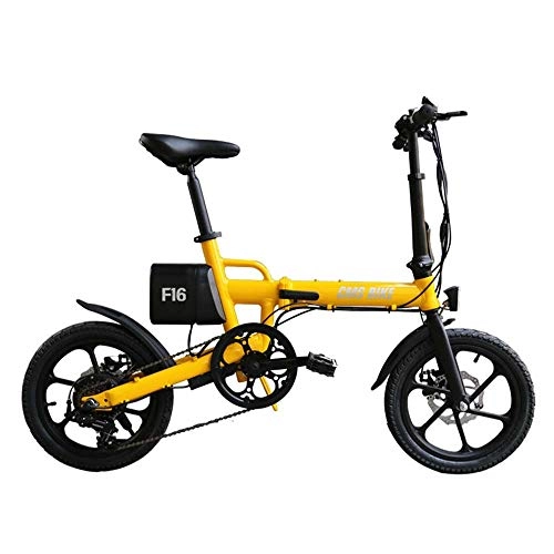 Vélos électriques : SRXH Vélo électrique Pliant pour Adulte, vélo électrique, Scooter électrique 16 Pouces avec Phare à LED, Bicyclette électrique Pliable 7, 8 Ah avec Frein à Disque, jusqu'à 25 km / h