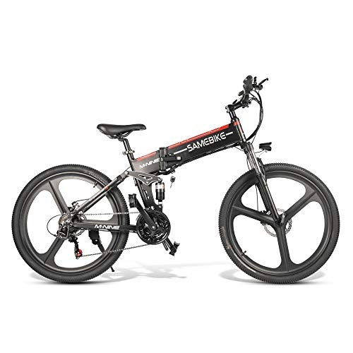 Vélos électriques : SRXH Électrique Vélo Pliant pour Adulte, E-Bike, 350W Watts Moteur 26 Pouces Scooter électrique, 10 Ah électrique Pliant vélo avec LED, jusqu'à 25 km / h