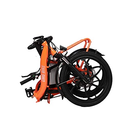 Vélos électriques : SUNBAOBAO Pliant vélo électrique, 20W 36V10 4Ah Batterie au Lithium vélo 250W, 20 Pouces auxiliaire vélo électrique, Orange