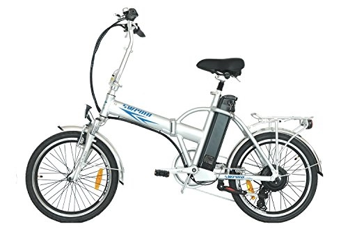 Vélos électriques : Swemo Vélo électrique de 20" avec cadre en aluminium / modèle Pedelec SW100 2016, Sw100, Silber, 20 Zoll