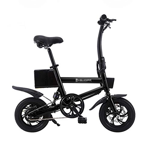 Vélos électriques : SZPDD Vlo d'assistance lger lger portatif Pliable de Bicyclette lectrique d'E-vlo de Bicyclette lectrique, Black, Battery~7.8Ah