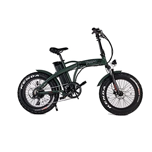 Vélos électriques : TAM BIKE - Vélo électrique Pedelec 250 W, 36 V, haute performance avec changement SHIMANO 7 vitesses, batterie Samsung avec plus de 1000 recharges rapides et écran LCD (vert militaire)