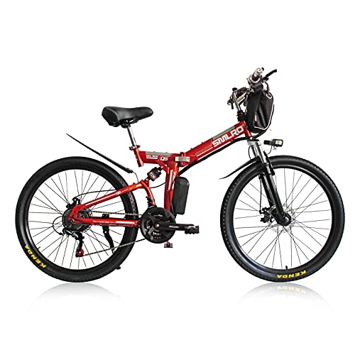 Vélos électriques : TAOCI Vélo électrique 350 W 66 cm 48 V Urban E-Bike Trekking VTT pour adulte unisexe étanche IP54 avec batterie amovible 10 Ah, voyage quotidien