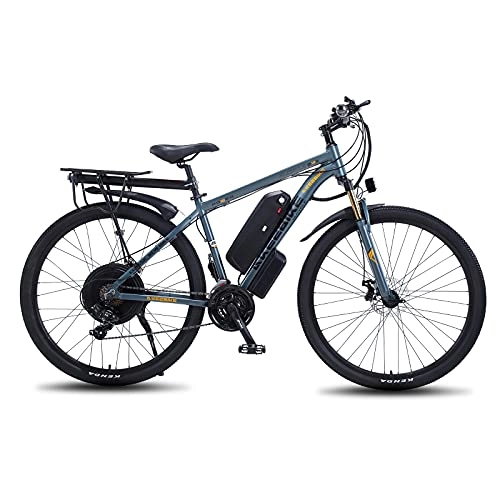 Vélos électriques : TAOCI Vélo électrique pour adulte, VTT en alliage de magnésium, vélo électrique tout terrain, 29" 48 V 13AH 1000 W, batterie lithium-ion amovible, pour le cyclisme, les voyages, l'entraînement