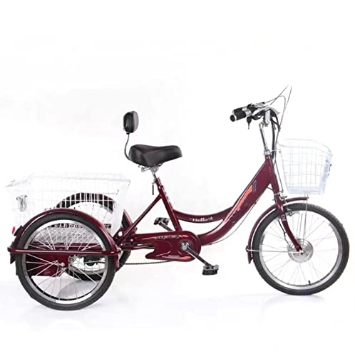 Vélos électriques : Tricycle électrique, Pratique pour Les Voyages, Double Usage, Forte Charge, Tricycle, adapté pour Sortir (15A)