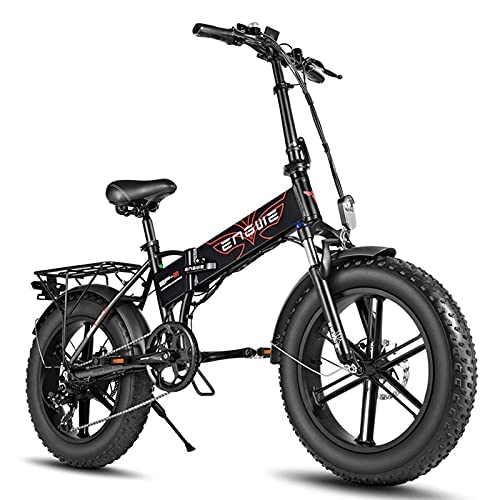 Vélos électriques : TXYJ Vélo électrique Vélo de Montagne électrique, vélo électrique Pliant 20" 750W avec Batterie Lithium-ION Amovible 48V 12, 8A, Suspension complète Premium et 7 Vitesses, Noir