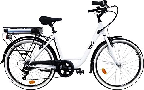 Vélos électriques : ULDAN Vivo City Bike VLO LECTRIQUE en PDALE ASSISE Blanche VC26G