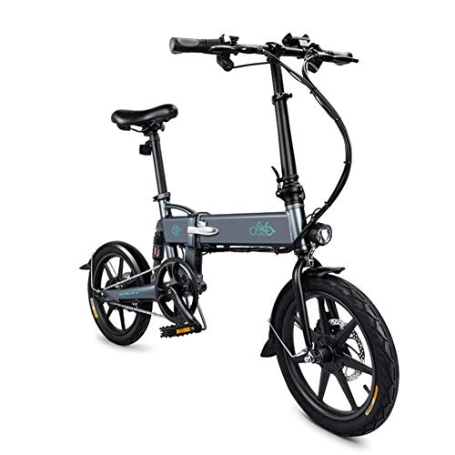 Vélos électriques : Usuny lectrique Vlo Pliant Pliable Bicyclette Hauteur Rglable Portable pour Cyclisme Gris Blanc 1 Pcs - Gris