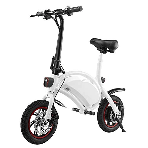Vélos électriques : VBARV Mini vélo électrique de 12 Pouces pour Voiture électrique Pliante, vélo électrique 36V avec Batterie au Lithium de 6, 0 Ah, Vitesse de vélo de 25 km / h, adapté à la Conduite en extérieur