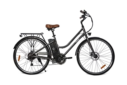 Vélos électriques : Velair - Vélo électrique 28'' Horizon - Shimano 7 Vitesses - Freins à disques - Autonomie 50 km - Cadre aluminium - Gris