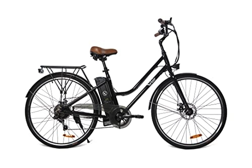 Vélos électriques : Velair - Vélo électrique 28'' Horizon - Shimano 7 Vitesses - Freins à disques - Autonomie 50 km - Cadre aluminium - Noir