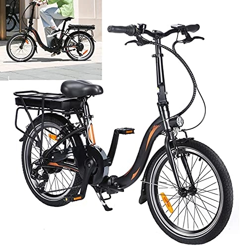 Vélos électriques : Velo Electrique Conduisez à Une Vitesse maximale de 25 km / h Velo ​Homme VTT Adulte Capacité de la Batterie Lithium-ION (AH) 10AH Velo Pliant Electrique Écran LCD, Noir