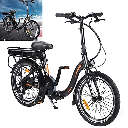 Vélos électriques : Velo Electrique Conduisez à Une Vitesse maximale de 25 km / h Velo ​Homme VTT Adulte Capacité de la Batterie Lithium-ION (AH) 10AH Vlo Pliable Jusqu Écran LCD, Noir