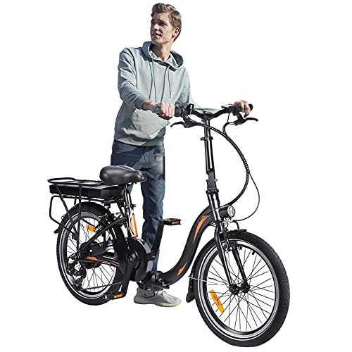 Vélos électriques : Velo Electrique Pliable, Jusqu' 25km / h Vitesse Rglable 7 E-Bike 250W / 36V Rechargeable Batterie Li-ION Vélos de Ville Pliable Unisexe pour