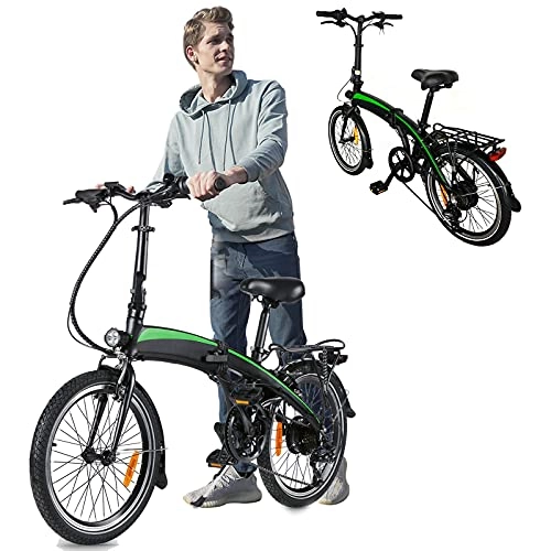 Vélos électriques : Velo Electrique Pliable, Vélos de Ville avec Batterie Amovible 36V / 7.5Ah 7 Vitesses Pliable Unisexe pour
