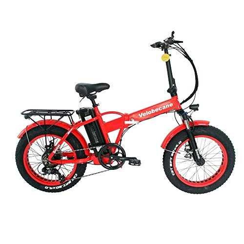 Vélos électriques : Velobecane snow rouge - Vlo lectrique Mixte Adulte, Rouge