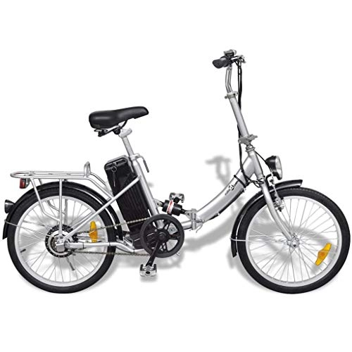 Vélos électriques : vidaXL Vlo lectrique Pliable en Alliage d'aluminium et Batterie Lithium-ION Argent