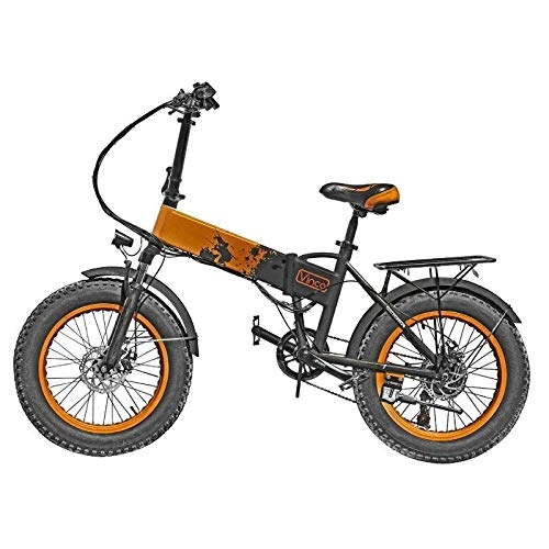 Vélos électriques : VINCO Vélo électrique avec pédale assistée 12000 – 250 W – Orange (MYT-20)