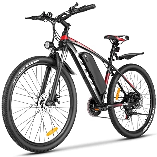 Vélos électriques : VIVI Vélo Électrique, 27, 5" VTT Électrique, 250W Vélos électriques pour Adultes avec Batterie Lithium-ION Amovible De 10, 4 Ah, Engrenages Professionnels 21 Vitesses (Rouge)
