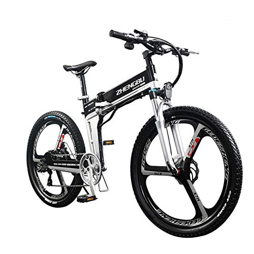 Vélos électriques : Vlo de Montagne lectrique Pliant Batterie au Lithium, 400 W Vlo lectrique Pliant quip d'une Batterie au Lithium Amovible et Compteurs Intelligents (Color : Black)