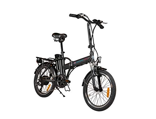 Vélos électriques : Vlo lectrique Noir Pliable - 250-watts