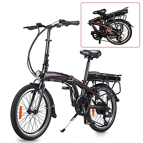 Vélos électriques : Vlo lectrique Pliable, Jusqu' 25km / h Vitesse Rglable 7 E-Bike 250W / 36V Rechargeable Batterie Li-ION Vélos de Route Unisexe pour Adulte