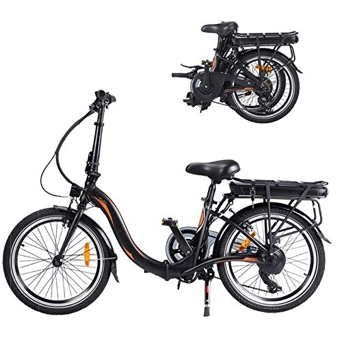 Vélos électriques : Vlo lectrique Pliable, Jusqu' 25km / h Vitesse Rglable 7 E-Bike 250W / 36V Rechargeable Batterie Li-ION Vélos de Ville Adultes Cadeaux