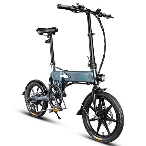 Vélos électriques : Vlo lectrique pliable, vlo lectrique / scooter, batterie au lithium de 16 pouces Vlo pour homme, femme FIIDO D2 - 250 W, pliable, vitesse allant jusqu' 25 km / h avec une batterie longue porte