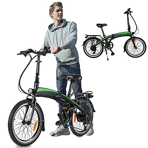 Vélos électriques : Vlo lectrique Pliable, Vélos de Route Jusqu' 25km / h Vitesse Rglable 7 E-Bike 250W / 36V Rechargeable Batterie Li-ION Pliable Unisexe pour