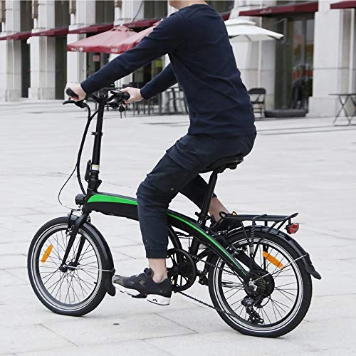 Vélos électriques : Vlo lectrique Pliable, Vélos de Ville Jusqu' 25km / h Vitesse Rglable 7 E-Bike 250W / 36V Rechargeable Batterie Li-ION Adultes Cadeaux