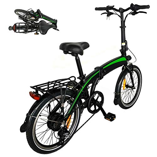 Vélos électriques : Vlo lectrique Pliable, Vélos de Ville Jusqu' 25km / h Vitesse Rglable 7 E-Bike 250W / 36V Rechargeable Batterie Li-ION pour Adolescent et Adultes