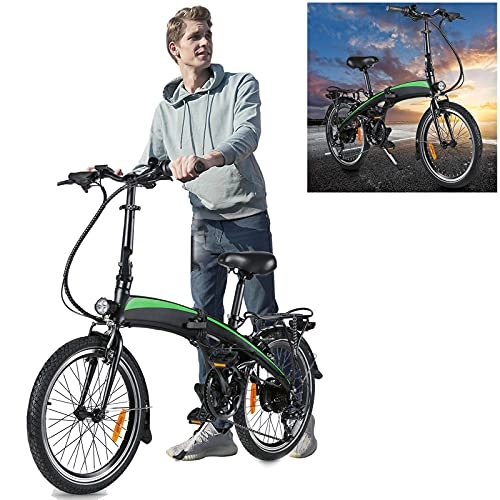 Vélos électriques : Vlo lectrique Pliable, Vélos pliants Vec Batterie Amovible 36V / 7.5AH 7 Vitesses pour Adolescent et Adultes