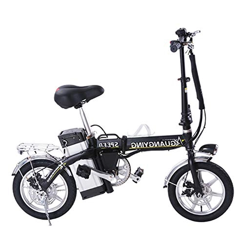 Vélos électriques : Vlo lectrique Pliant Batterie Au Lithium 48v20A De 14 Pouces lectrique Pur Plus Mode Boost Black 14inches
