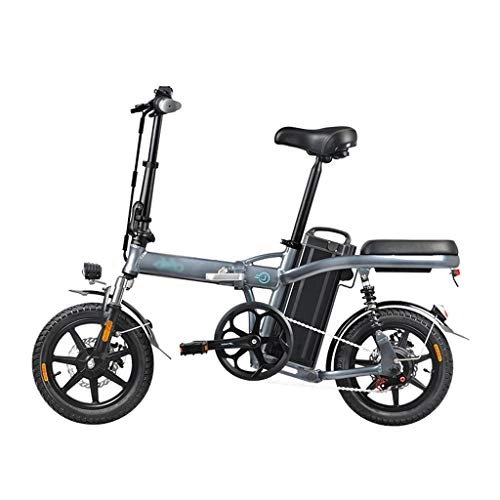 Vélos électriques : Vlo lectrique Pliant la Voiture de Batterie lectrique de Batterie au Lithium for Aider Conduire la Voiture lectrique (Color : Gray, Size : Battery Capacity 12.5Ah)