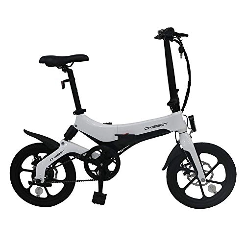 Vélos électriques : Vlo lectrique Pliant ONEBOT S6, Petit Compagnon De Vlo pour Scooter, Batterie Au Lithium Hommes Et Femmes Adultes Ultra Lger Pratique, lectrique, Endurance Maximale: 15 Km / Assist 50