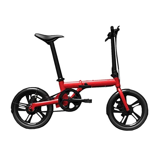 Vélos électriques : Vlo lectrique Pliant - Vlo lectrique Portable 16" / Ebike Commute avec Moteur 250W, Batterie au Lithium de Charge Amovible 36V 8Ah, Facile Ranger, vlo Unisexe, Rouge