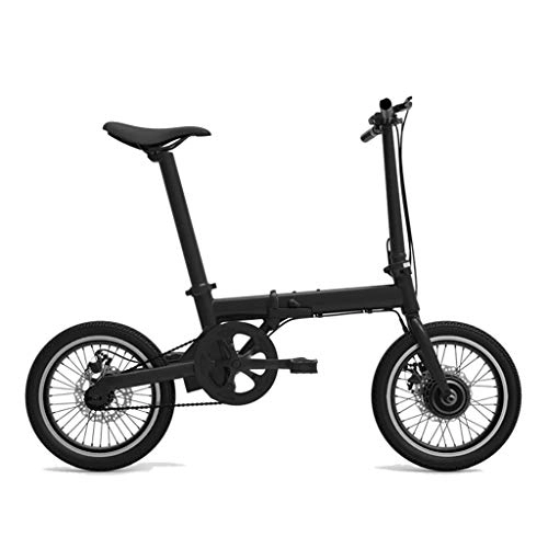 Vélos électriques : Vlo lectrique Vlo adulte de batterie au lithium de bicyclette d'alliage d'aluminium de bicyclette se pliant lectrique de 16 pouces, vie dynamique 60km ( Color : BLACK , Size : 130*30*97CM )