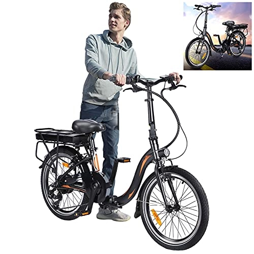 Vélos électriques : Vlo pliants Sport Alliage, Jusqu' 25km / h Vitesse Rglable 7 E-Bike 250W / 36V Rechargeable Batterie Li-ION Vélos pliants Unisexe pour Adulte