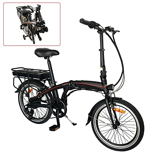 Vélos électriques : Vlo pliants électriques, Jusqu' 25km / h Vitesse Rglable 7 E-Bike 250W / 36V Rechargeable Batterie Li-ION Vélos de Route pour Adolescent et Adultes