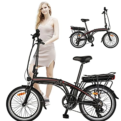 Vélos électriques : Vlos lectriques pour Adultes, Jusqu' 25km / h Vitesse Rglable 7 E-Bike 250W / 36V Rechargeable Batterie Li-ION Vélos pliants Adultes Cadeaux