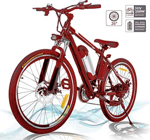 Vélos électriques : vélo de Montagne à Batterie au Lithium 36V 250W 8A, vélo électrique de Grande capacité de 25 Pouces avec Batterie au Lithium et Chargeur, Système de Transmission à 21 Vitesses, 22-30 km / h