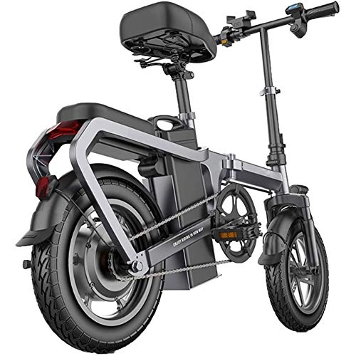 Vélos électriques : Vélo de montagne électrique, 14 En pliant électrique for vélos unisexe en alliage d'aluminium avec 400W 48V Lithium-ion rechargeable Mini vélo électrique avec compteur intelligent LCD et récupération
