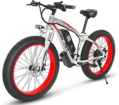 Vélos électriques : Vélo de neige électrique, 4.0 Fat Tire Bike neige, 26 pouces VTT électrique, 48V 1000W Moteur 17, 5 Lithium Mobylette, mâle et femelle hors route vélo, Hard-Tail vélo Croisière de plage de batterie au