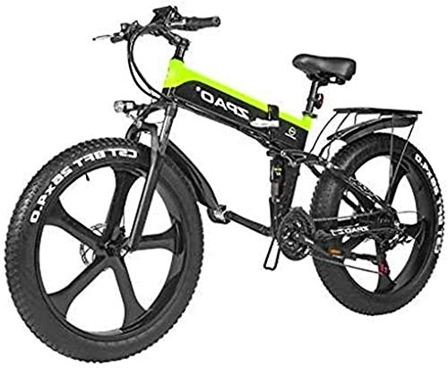 Vélos électriques : Vélo de Neige électrique, Adultes 48V 1000W vélo électrique Vélo de Montagne électrique 26inch Tire Fat Tire E-Bike 21 Vitesse de Transmission Beach C.