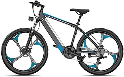 Vélos électriques : Vélo de neige électrique, Vélos électriques pour adultes, alliage de magnésium Ebikes 27 vitesses Vélos de montagne All Terrain, 26 "roues Vélo à double suspension MTB, pour le travail de cyclisme en