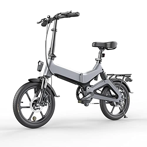 Vélos électriques : Vélo Électrique, E-Bike Pliant 16“ | Batterie Amovible7.5Ah | Vitesse Réglable 3 Modes de Vitesse | Moteur 250W | Jusqu'à 25km / h | Frein à Disque Double | Écran LCD | E-Bike pour Adultes