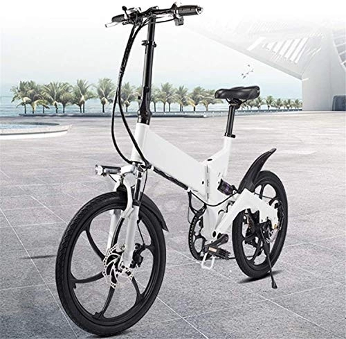 Vélos électriques : Vélo Électrique en Montagne Électrique pliant vélo for adulte, 20 pouces en alliage d'aluminium E-Bike, Ville de banlieue vélo avec 36V 7.8Ah amovible au lithium batterie et avant Frein arrière Disque