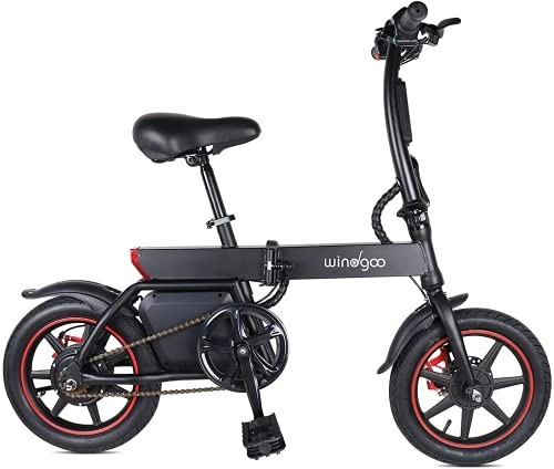Vélos électriques : Vélo Électrique Pliable, Jusqu'à 25km / h, Vitesse Réglable Urban Bike, Autonomie 20km, Batterie 36V / 6.0Ah 350W, Adulte E-Bike, Noir